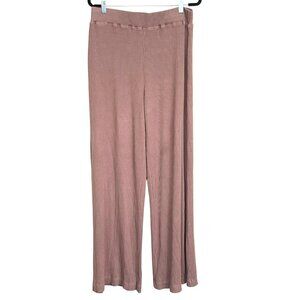 L'Agence XL Brown Ribbed Wide-Leg Pullon Ribbed Pants Sz XL NWOT